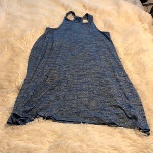 Gap blue heathered tank swing dress M